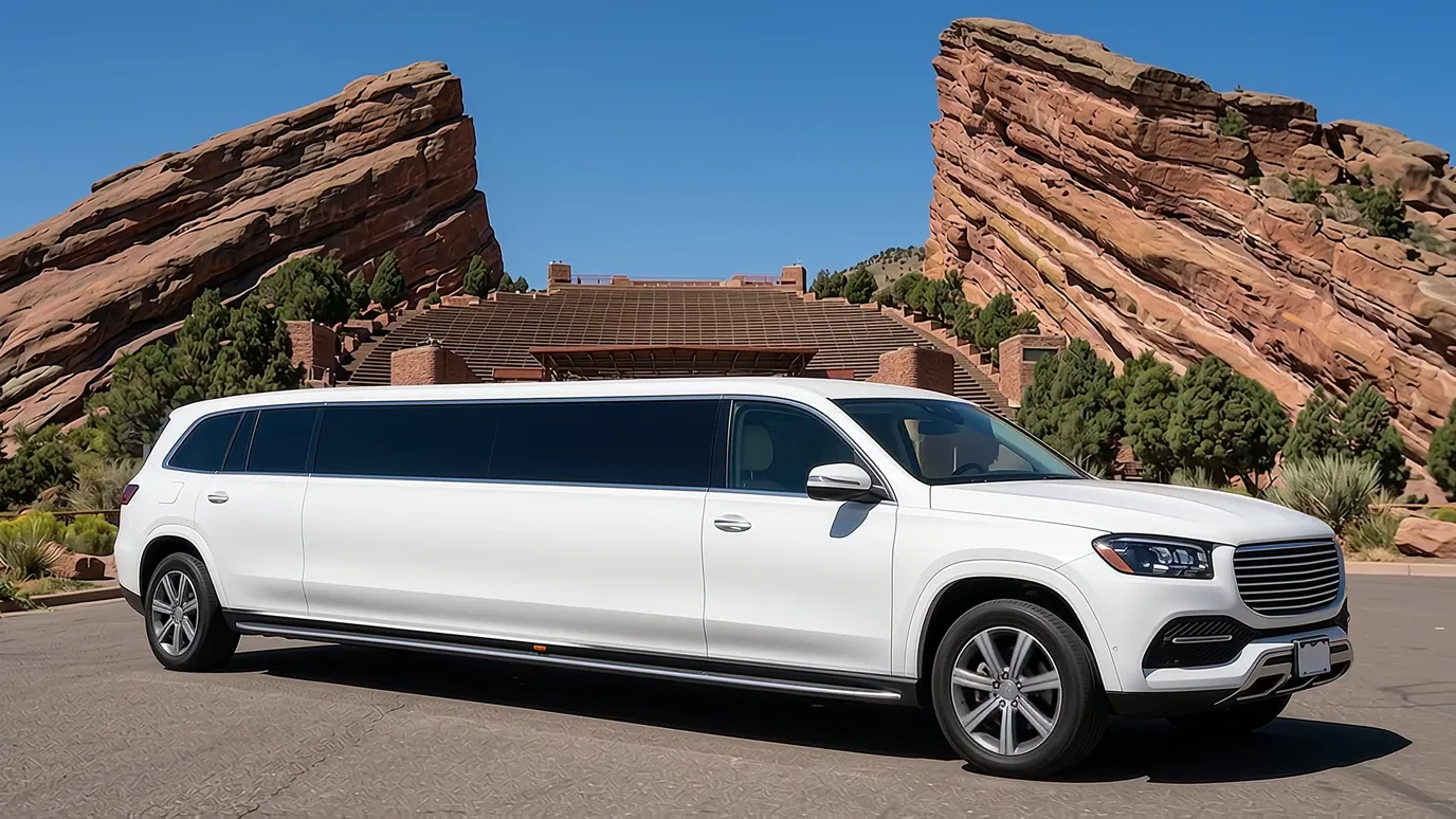 Fort Lupton white Mercedes GLS 18 passenger stretch limo