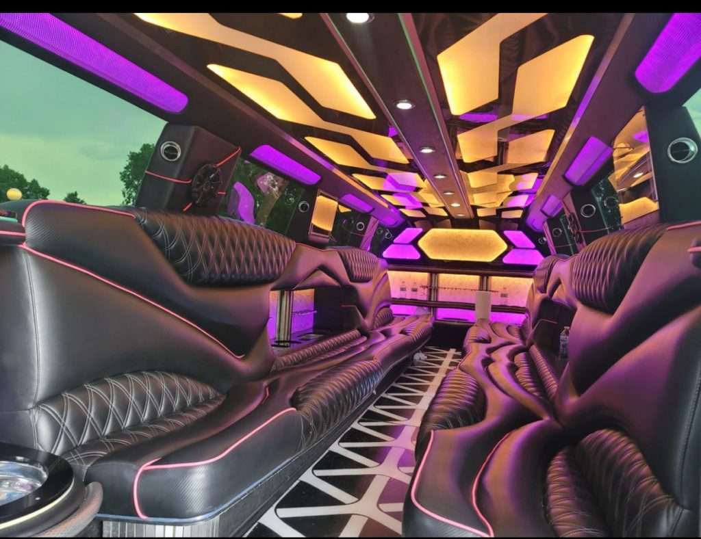 White 20-passenger Escalade stretch limo in Fort Lupton